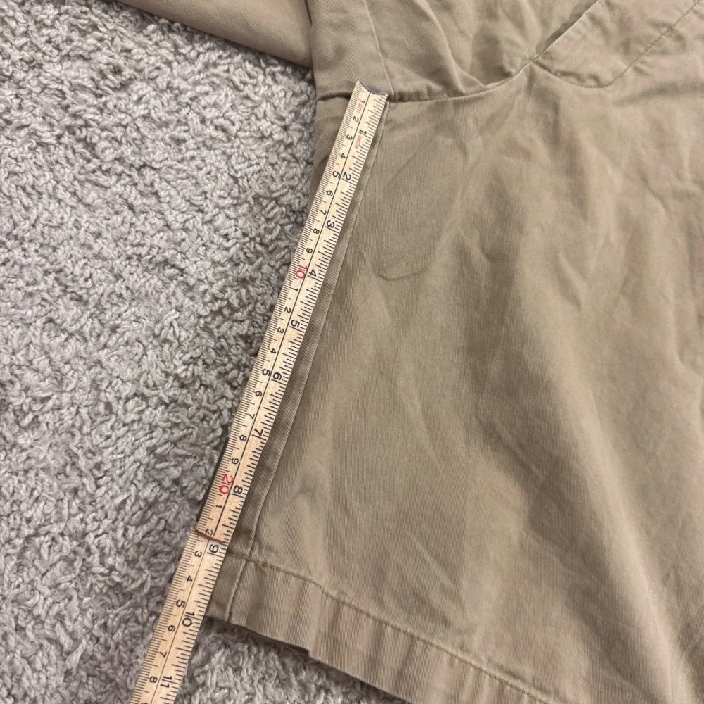 Banana Republic Chino Shorts Mens 36 Khaki Good Cotton Twill Flat Front 438488
